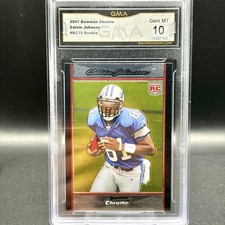 2007 Bowman Chrome Calvin Johnson Rookie GMA 10 Gem Mint Detroit Lions #BC75 RC