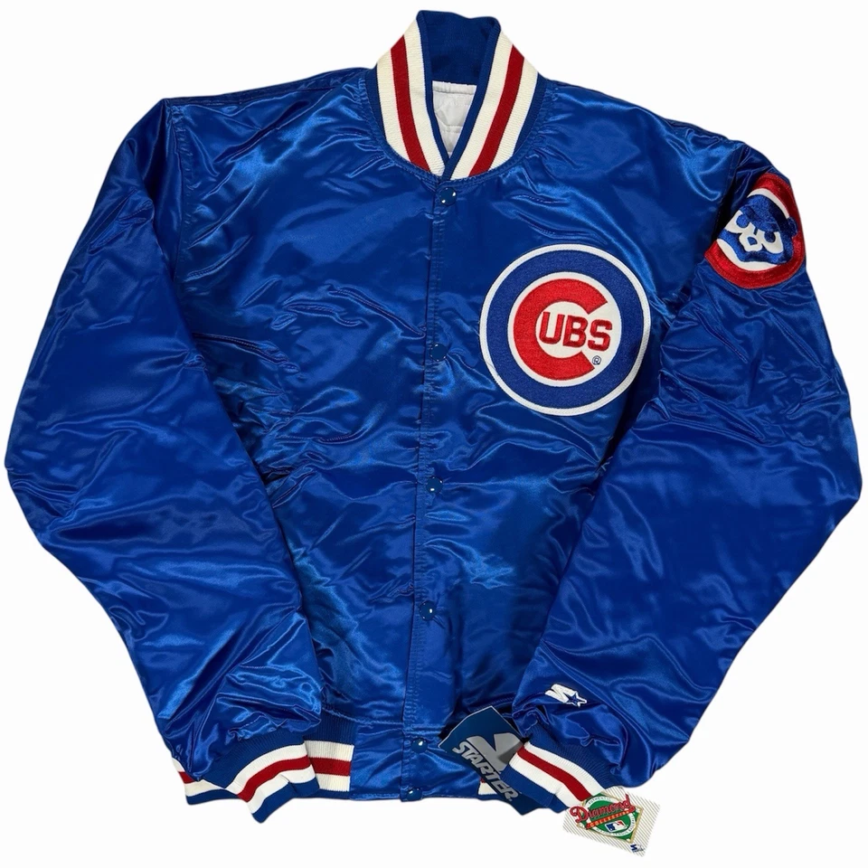 NWT Vintage Chicago Cubs Starter Satin Jacket Diamond Collection Sz Large SEALED - Image 2 of 4