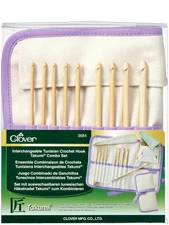 CLOVER 3684 INTERCHANGEABLE TUNISIAN CROCHET HOOK TAKUMI COMBO SET NEW FREE SHIP