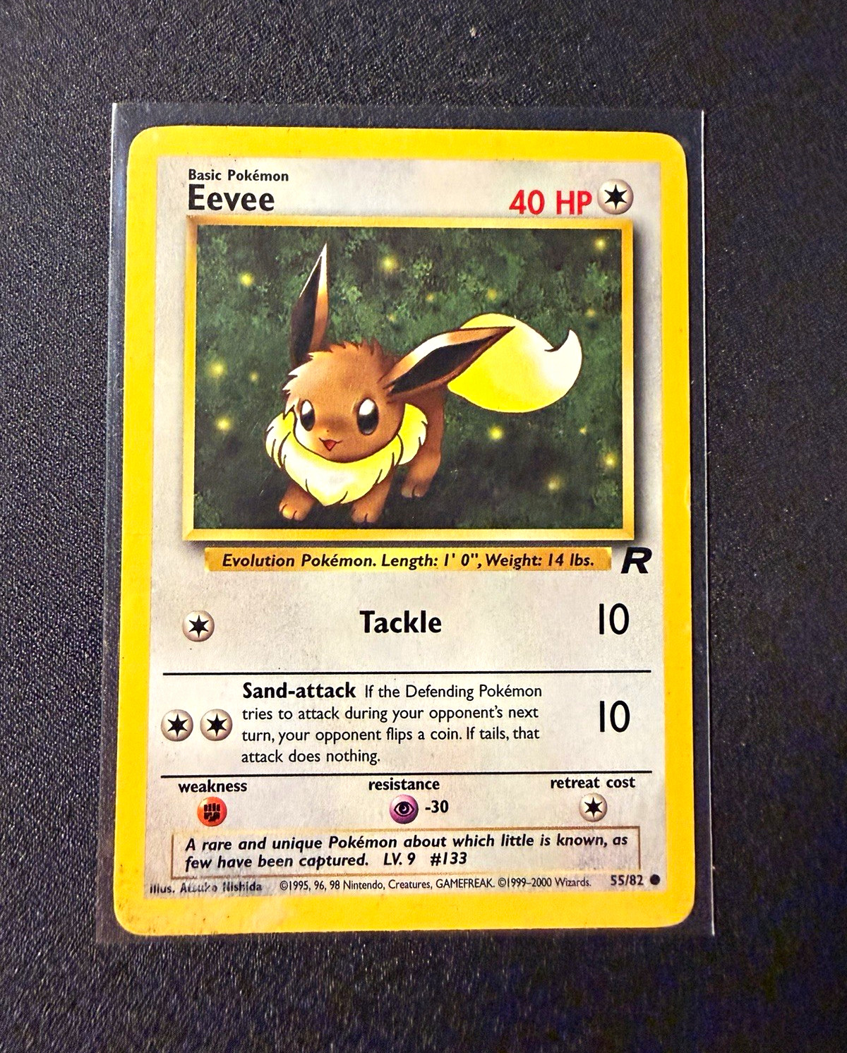 Pokemon TCG Eevee 55/82 Team Rocket Common Regular English 40 HP