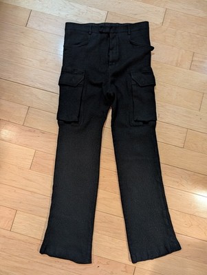 Rick Owens Black FW21 Gethsemane Cargo Pants WCF Wool/Cotton Size 52