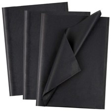 125 Sheets 20"X14" Black Tissue Paper Bulk for Gift Bags Wrapping Paper,Chris...