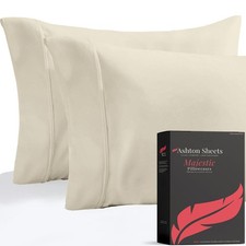 100 Egyptian Cotton King Size Cotton Pillow Cases - Luxury High Thread Count...