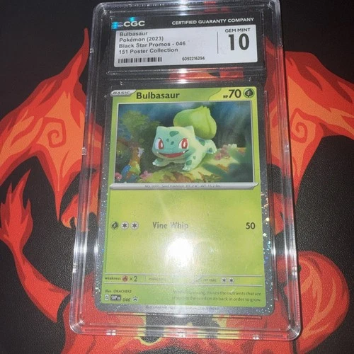 CGC 10 GEM MINT Pokémon Bulbasaur 046 Cosmos Holo Black Star Promo