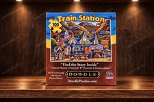 16x20 in. Dowdle Train Station 100 PC Jigsaw Puzzle NEW IN box Made In USA