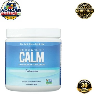 Calm Plus Calcium 8oz -   Magnesium Citrate Drink Mix for Stress Relief