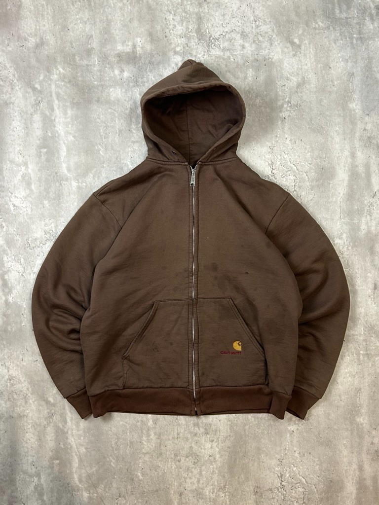 Vintage 90s Carhartt Thermal Lined Full Zip Hooded Workwear