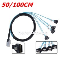 Mini SAS to SATA: SFF-8087 to SATA 90 Right Angle Forward Breakout Cable 0.5/1M