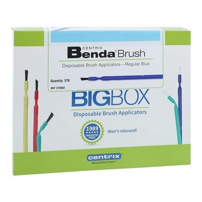 Centrix 370502 Benda Brush Applicators Big Box Regular Blue 576/Bx