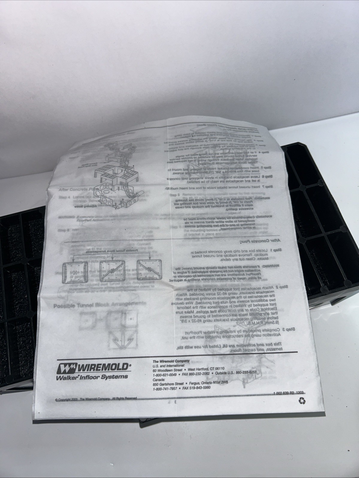 Wiremold RFB4-4DBP1 Floor Box 4-Compartment NEW PLEASE REVIEW LISTING