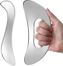 Stainless Steel Gua Sha Muscle Scraping Tool, Ergonomic Body Massage Scraper wit
