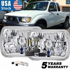Pair 5x7 7x6 Glass Led Headlight Hilo For Toyota Tacoma 1995 1996 1997 Pickup