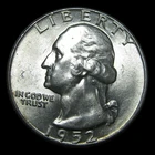 1952 Silver Washington Quarter Dollar ---- Gem BU Coin ---- #PP710