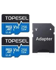 256GB Micro SD Card 2 Pack, 4K HUD, U3 SDXC TF Card with Adapter High-Speed U...