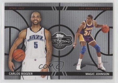2008 Co-Signers Changing Faces Silver 30/99 Magic Johnson Carlos Boozer HOF j2k