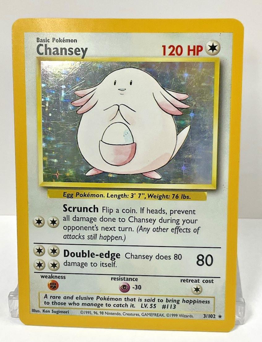 CHANSEY HOLO 3/102 POKÉMON BASE SET 2