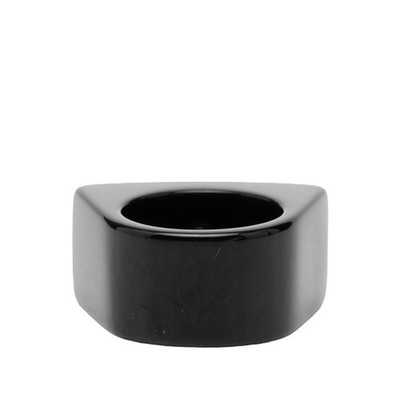 Chanel Coco Mark Ring, Black and Blue Plastic, Women's CHANEL 6.5