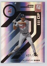 2005 Donruss Elite Turn of the Century /750 Juan Gonzalez #77 1k2s