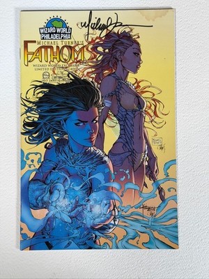 Michael Turner Fathom v2 #1 Signed Wizard World 2005. Rare! HTF! See pics