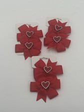 Valentine Day Red Hair Bows With Alligator Clip 6pk