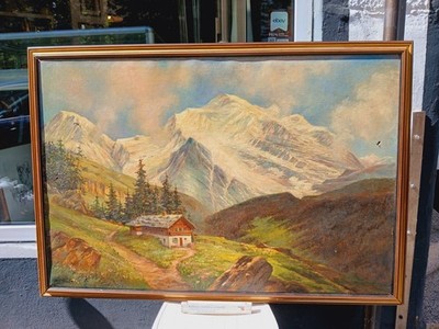 Ölgemälde - Hans Schmidt *1877 +1958 JUNGFRAU BERNER ALPEN Liefern möglich -PA1
