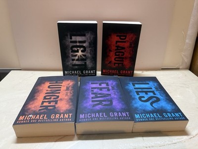 Michael Grant GONE Series Lot of 5 Paperback Books Lies Plague Fear Light Hunger