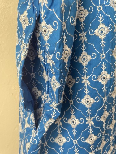 Rhode X Target Womens 2XL Blue embroidered Eyelets puff sleeve Babydoll Dress - Picture 5 of 15