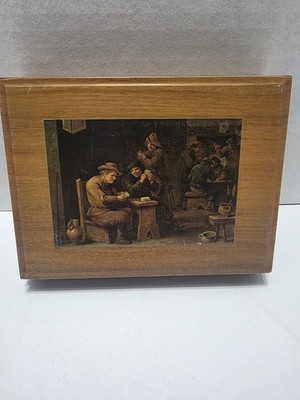 Dal Negro Treviso Collectible Playing Cards Art Theme Decorative Wooden Box