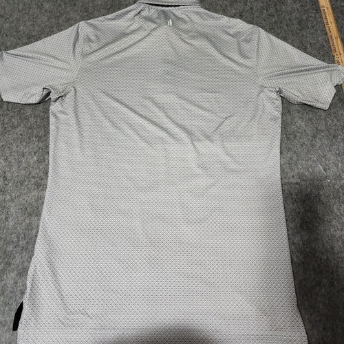 Johnnie-O Shirt Men's Small Polo Shirt Golf Black White Geometric Print - EUC - Foto 11 di 13
