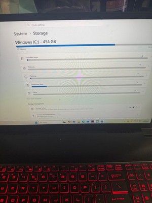 msi laptop gf75 thin 10scxr 454 available storage, excellent condition