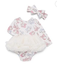 Hello Kitty Baby Girl 3-6 Months Romper Tutu Headband 2 PC Set Cute Outfit New