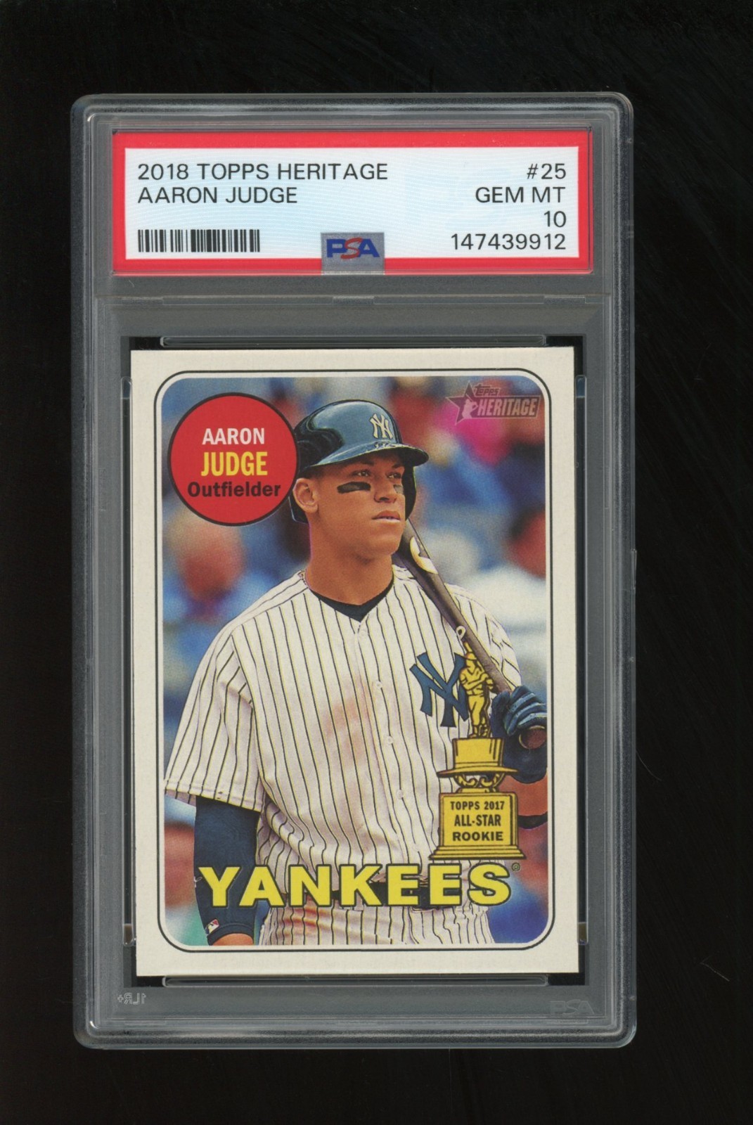 2018 Topps Heritage #25 Aaron Judge New York Yankees PSA 10 view 1