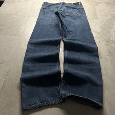 American Eagle Relaxed Straight Jeans Blue Mens 30x34 Denim Casual 1654