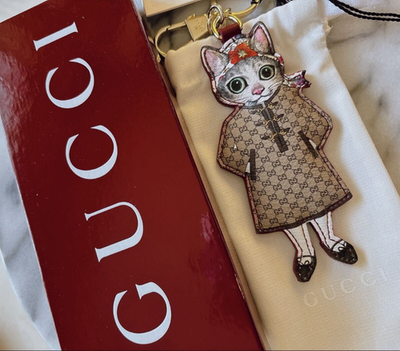 GUCCI Yuko Higuchi Cat Key Charm Bow Limited Edition Japan New