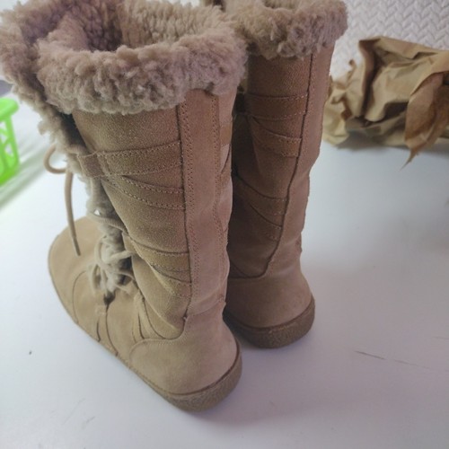 Rocket Dog halbhohe hellbraune Damen-Winterstiefel aus Wildleder Größe 7,5 Schnürung mit Fleece gefüttert - Bild 15 von 15