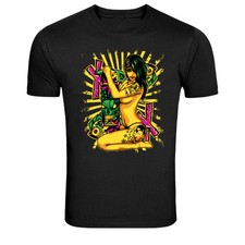 Skateboard Tattoo Girl Pinup Street Style Graphic T-Shirt