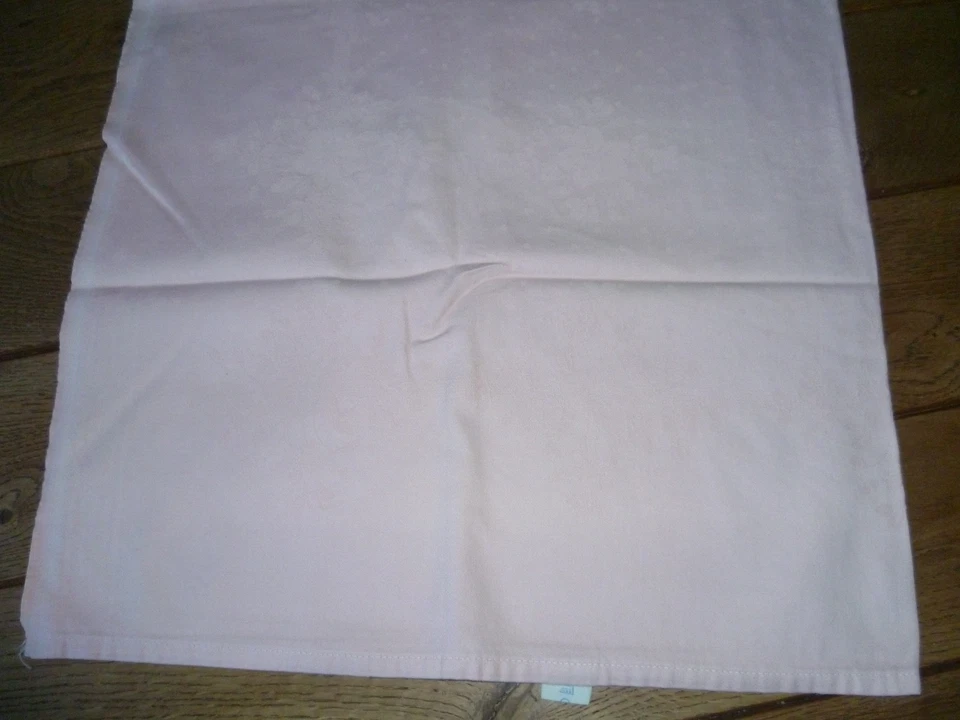 rosa farbende Tischdecke, Leinentischdecke mit Muster, 93 x 94 cm