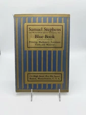Rare 1930s Samuel Stephens & Wickersham Co. Blue Book-Printing Machinery Etc.