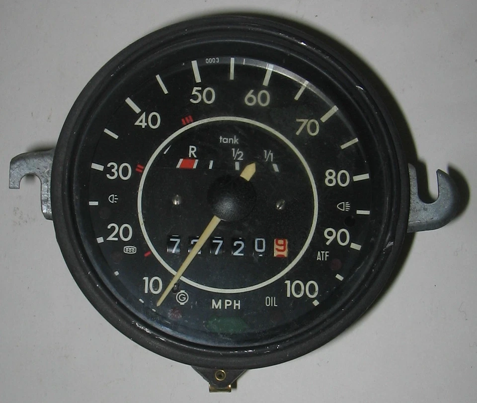 Volkswagen Beetle 1972 VDO velocímetro 10,71 fecha indicador de gasolina sin probar 113957023L VW Foto 2 de 4