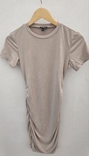 Womens Express Beige Fitted Dress, Size XXS