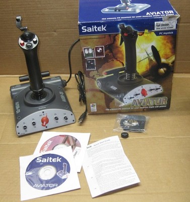Saitek Aviator AV8R-01 Dual Throttle Joystick PC-USB FormFlight Simulators Works