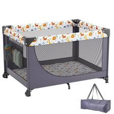 Baby Playpen Travel Crib, Quick-Folding Playpen for Baby  Toddler, Portable