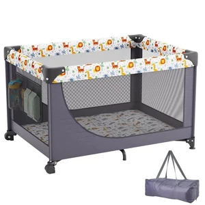 Baby Playpen Travel Crib, Quick-Folding Playpen for Baby & Toddler, Portable