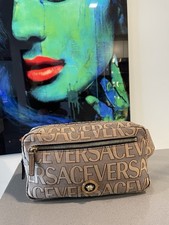 Versace Belt Bag Canvas Fabric Allover Beige/...