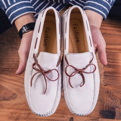 Suede Men Moccasins Non-slip Loafer Casual Shoes Flat Driving Running Footwear