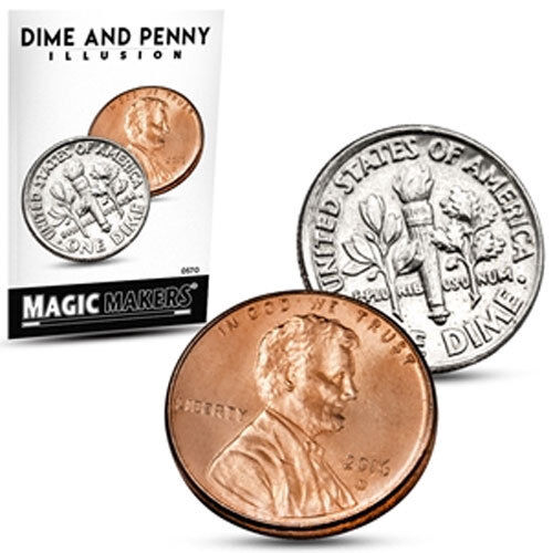 Brand New Magic Trick -Dime &amp; Penny Illusion by Magic Makers