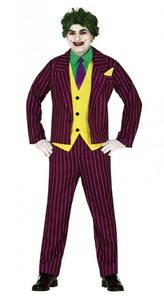 Costume Travestimento Vestito Carnevale Halloween Uomo Joker Batman Mod 2 Ebay