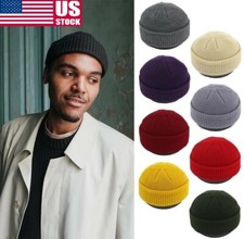 Knit Cuff Beanie Unisex Winter Warm Cap Fisherman Watch Skull cap Daily Ski Hat