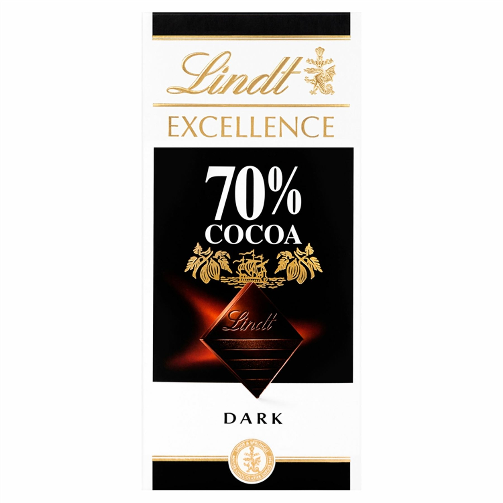 Lindt Excellence 70% Drk - 100g - Pack of 6