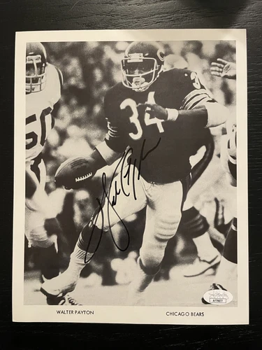 Walter Payton Signed 8x10 Photo JSA COA Chicago Bears HOF Rare Autograph